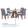 Conjunto Mesa Tampo Smart Plus Vidro Kyra 120cmx90cm 4 Cadeiras Arizona - 9