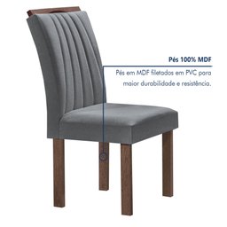 Conjunto Mesa Tampo Smart Plus Vidro Kyra 120cmx90cm 4 Cadeiras Arizona - 5