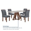 Ver mais imagens de Conjunto Mesa Tampo Smart Plus Vidro Kyra 120CMX90CM 4 Cadeiras Arizona