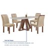 Conjunto Mesa Tampo Smart Plus Vidro Kyra 120cmx90cm 4 Cadeiras Arizona - 9