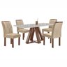 Conjunto Mesa Tampo Smart Plus Vidro Kyra 120cmx90cm 4 Cadeiras Arizona - 15