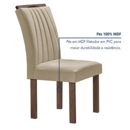Conjunto Mesa Tampo Smart Plus Vidro Kyra 120cmx90cm 4 Cadeiras Arizona - 5