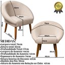 Ver imagem 2 de Poltrona Decorativa para Sala de Espera Tecido Veludo Confortavel Pés Palito Reforçado