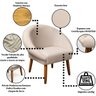 Poltrona Decorativa para Sala de Espera Tecido Veludo Confortavel Pés Palito Reforçado - 3