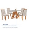 Conjunto Mesa Tampo Smart Plus Vidro Kyra 120cmx90cm 4 Cadeiras Arizona - 9