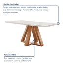 Ver imagem 6 de Conjunto Mesa Tampo Smart Plus Vidro Kyra 120CMX90CM 4 Cadeiras Arizona