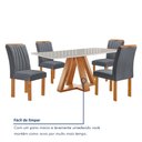 Ver mais imagens de Conjunto Mesa Tampo Smart Plus Vidro Kyra 120cmx90cm 4 Cadeiras Arizona