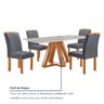 Conjunto Mesa Tampo Smart Plus Vidro Kyra 120cmx90cm 4 Cadeiras Arizona - 8