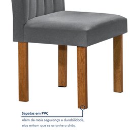 Conjunto Mesa Tampo Smart Plus Vidro Kyra 120cmx90cm 4 Cadeiras Arizona - 7