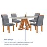 Conjunto Mesa Tampo Smart Plus Vidro Kyra 120cmx90cm 4 Cadeiras Arizona - 9