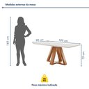 Ver imagem 4 de Conjunto Mesa Tampo Smart Plus Vidro Kyra 120CMX90CM 4 Cadeiras Arizona