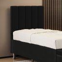 Ver imagem 1 de Cabeceira Nashira 90 para Cama de Solteiro A-012 Couro Preto Aradecor