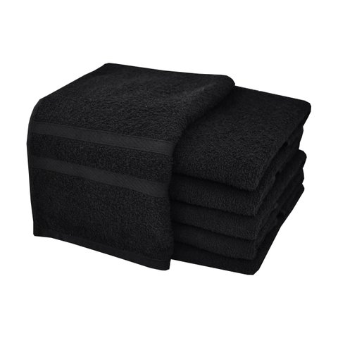 Toalha de Salão Preta 45x80 - 6 unidades