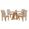 Conjunto Mesa Tampo Smart Plus Vidro Kyra 120cmx90cm 4 Cadeiras Arizona - 15