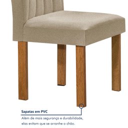 Conjunto Mesa Tampo Smart Plus Vidro Kyra 120cmx90cm 4 Cadeiras Arizona - 7