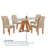 Conjunto Mesa Tampo Smart Plus Vidro Kyra 120cmx90cm 4 Cadeiras Arizona - 9
