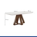Ver mais imagens de Conjunto Mesa Tampo Smart Plus Kyra 120CMX90CM 4 Cadeiras Arthus