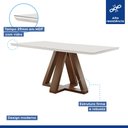 Ver imagem 3 de Conjunto Mesa Tampo Smart Plus Kyra 120CMX90CM 4 Cadeiras Arthus