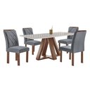 Ver imagem 2 de Conjunto Mesa Tampo Smart Plus Kyra 120cmx90cm 4 Cadeiras Arthus