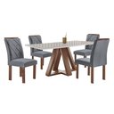 Ver imagem 2 de Conjunto Mesa Tampo Smart Plus Kyra 120CMX90CM 4 Cadeiras Arthus