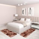 Ver imagem 1 de Jogo Tapete Passadeira Quarto 2 Uni Mescl Marrom 50 X 140 Cm