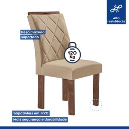 Conjunto Mesa Tampo Smart Plus Kyra 120cmx90cm 4 Cadeiras Arthus - 6