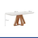 Ver imagem 7 de Conjunto Mesa Tampo Smart Plus Kyra 120CMX90CM 4 Cadeiras Arthus