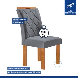Conjunto Mesa Tampo Smart Plus Kyra 120cmx90cm 4 Cadeiras Arthus - 5
