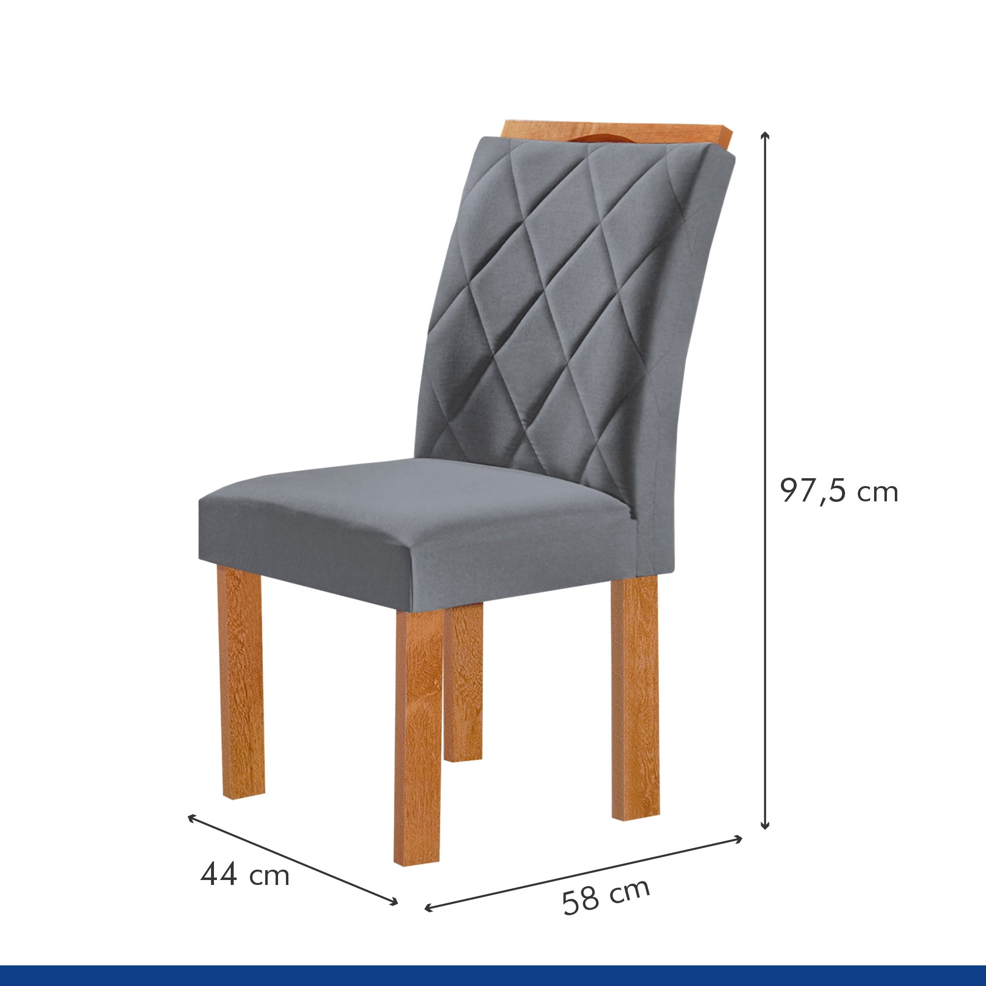 Conjunto Mesa Tampo Smart Plus Kyra 120cmx90cm 4 Cadeiras Arthus - 8