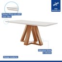 Ver imagem 2 de Conjunto Mesa Tampo Smart Plus Kyra 120CMX90CM 4 Cadeiras Arthus