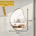 Ver mais imagens de Espelho Orgânico Sierra em Lamina Natural de Madeira 91x70