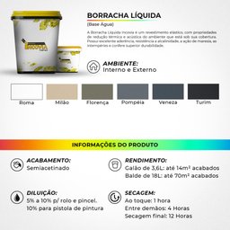 Borracha Liquida Turim - Grafite - 3,6l - 3