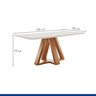 Conjunto Mesa Tampo Smart Plus Kyra 120cmx90cm 4 Cadeiras Arthus - 8
