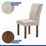 Conjunto Mesa Tampo Smart Plus Vidro Kyra 120cmx90cm 4 Cadeiras Canela - 6