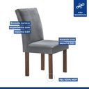 Ver imagem 4 de Conjunto Mesa Tampo Smart Plus Vidro Kyra 120CMX90CM 4 Cadeiras Canela