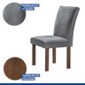 Conjunto Mesa Tampo Smart Plus Vidro Kyra 120cmx90cm 4 Cadeiras Canela - 6