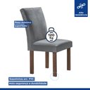 Ver imagem 5 de Conjunto Mesa Tampo Smart Plus Vidro Kyra 120cmx90cm 4 Cadeiras Canela