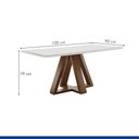 Ver imagem 7 de Conjunto Mesa Tampo Smart Plus Vidro Kyra 120CMX90CM 4 Cadeiras Canela