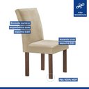Ver imagem 4 de Conjunto Mesa Tampo Smart Plus Vidro Kyra 120CMX90CM 4 Cadeiras Canela