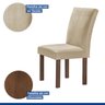 Conjunto Mesa Tampo Smart Plus Vidro Kyra 120cmx90cm 4 Cadeiras Canela - 6