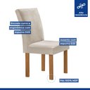 Ver imagem 4 de Conjunto Mesa Tampo Smart Plus Vidro Kyra 120CMX90CM 4 Cadeiras Canela
