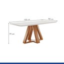 Ver imagem 7 de Conjunto Mesa Tampo Smart Plus Vidro Kyra 120CMX90CM 4 Cadeiras Canela