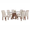 Conjunto Mesa Tampo Smart Plus Vidro Kyra 170cmx90cm 6 cadeiras Arizona - 15