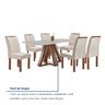Conjunto Mesa Tampo Smart Plus Vidro Kyra 170cmx90cm 6 cadeiras Arizona - 9