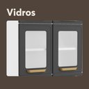 Ver imagem 3 de Armário de Aço 6 Portas 2 Vidros Grafite Bella Bertolini