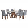 Conjunto Mesa Tampo Smart Plus Vidro Kyra 170cmx90cm 6 cadeiras Arizona - 15