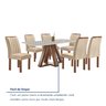 Conjunto Mesa Tampo Smart Plus Vidro Kyra 170cmx90cm 6 cadeiras Arizona - 9