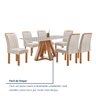 Conjunto Mesa Tampo Smart Plus Vidro Kyra 170cmx90cm 6 cadeiras Arizona - 9