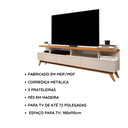 Ver imagem 4 de Rack para Sala TV 70 Polegadas Vivare 1.8 Wood Moderno Off White/Freijo