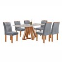 Ver imagem 3 de Conjunto Mesa Tampo Smart Plus Vidro Kyra 170CMX90CM 6 Cadeiras Arizona